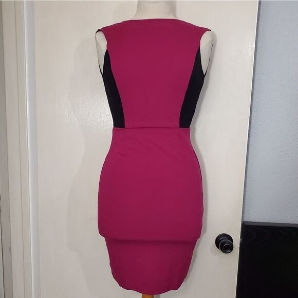 Kenneth Cole Womens Dress Size 0 Pink Stretch Round Neck Classic Evening Sheath - Picture 2 of 6